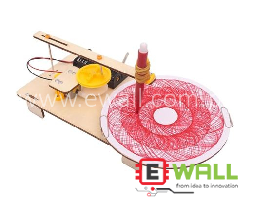 DIY Educational Electric AutoPlotter Drawing Robot Wooden Model Kit _ STEM Science Assembly Kit for Kids and Students Learning