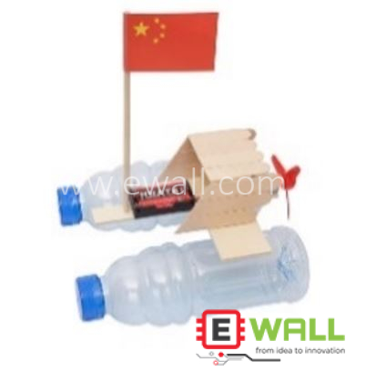 DIY Educational Boat Ship Wooden Model Kit _ STEM Science Assembly Learning Toy for Kids Students Creative Fun