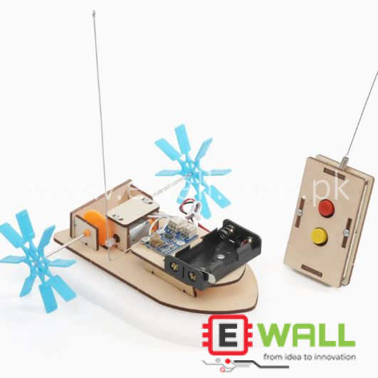 DIY Educational Remote Controlled Paddle Steamer Wooden Model Kit _ STEM Science Assembly Learning Boat Kit for Kids and students