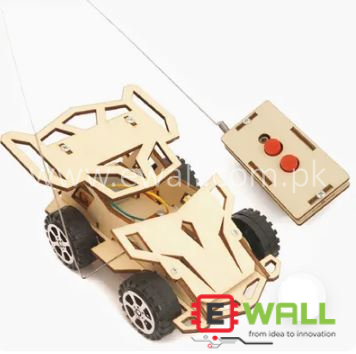 DIY Educational Remote Control Car Kit _ Montessori 3D Wooden Puzzle Laser Cut Assembly Educational Toy _ For Kids and Students Fun