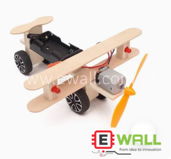 DIY Educational Twin Coloured Light Gliding Plane Wooden Model Kit _ STEM  Science Assembly Toy for Kids Learning and Fun