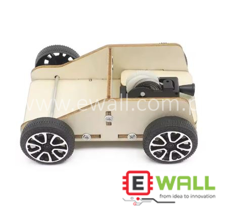 DIY Educational Pull String Car Wooden Model Kit _ for Kids STEM Science Learning DIY Assembly Project Toy Set