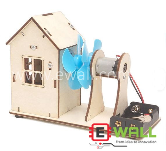 DIY Educational Wind Power Station Children Science Wooden Model Kit _ Technology STEM Educational Scientific Experiment Small Kit.