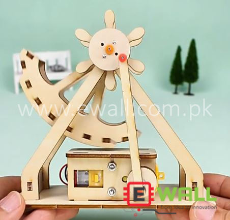 DIY Educational Wooden Ferris Wheel Science Experiment Kit _ Electric Rotating STEM Physics Learning Model Toy