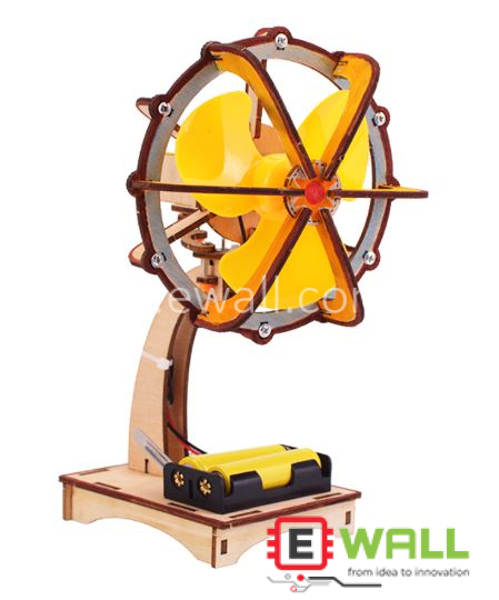 DIY Educational Wooden Rotating Fan Science Learning Kit _ STEM Assembly Toy Educational Game for Children