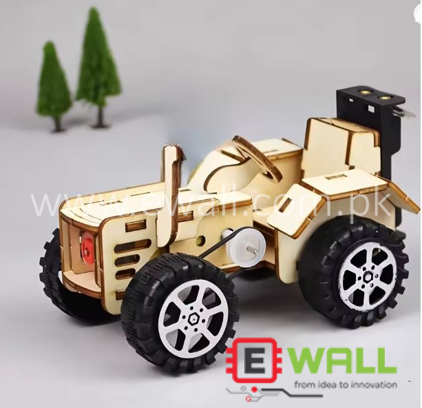 DIY Educational Tractor Car Model 3D Wooden Puzzle Children's Craft Assembly Toy Learning Gift for Kids