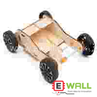 DIY Educational Rubber Band Powered Car STEM Science Technology Experiment Wooden Model Kit _ for Children Learning Toy