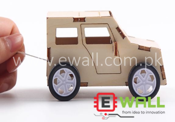 DIY Educational Pull String Car Wooden Model Kit _ STEM Science Learning Building Toy Set for Kids Creative Project Fun