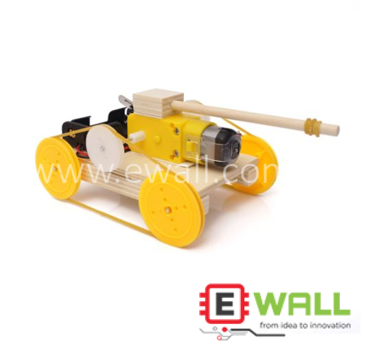 DIY Educational Tank Wooden Model Kit _ STEM Science Building Toy with Wood Plastic Metal Parts for Kids Learning