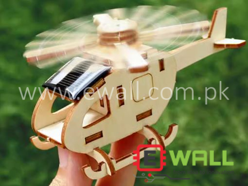 DIY Educational Solar Helicopter Wooden Model Kit _ STEM Science Physics Experiment Kit _ for Kids Learning Fun