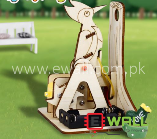 DIY Educational Woodpecker Bird Wooden STEM Science Learning Moving Model Toy Kit for Kids Project