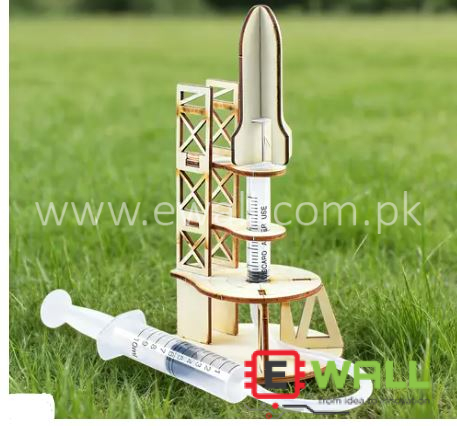 DIY Educational Aerospace Rocket Launch Platform STEM Science Learning Wooden Model Toy Kit for Kids Project