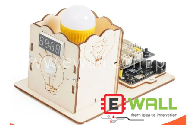 DIY Educational Anti-theft Desk Lamp Wooden Model Kit _ For Arduino UNO Compatible Expension Board _ STEM Science Learning Toy