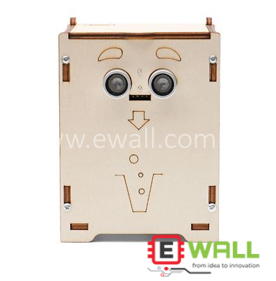 DIY Educational Smart Trash Can Automatic Dustbin Wooden Model Kit _ For Arduino UNO Compatible Expension Board _ STEM Science Learning Toy Kit