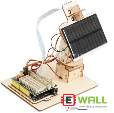DIY Educational Solar Tracker Wooden Model Kit _ for Arduino UNO Compatible Expansion Board_ STEM Science Learning Toy Kit for Students