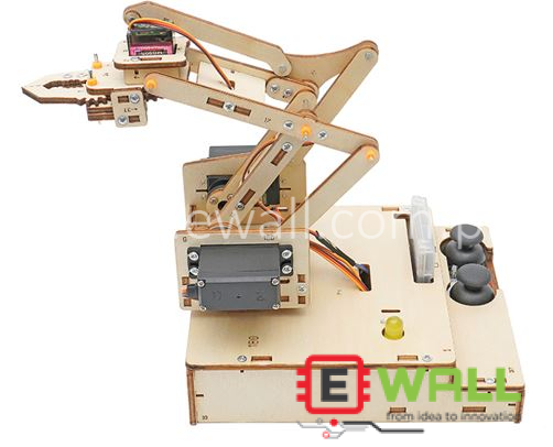 DIY Educational Smart Robotic Arm Wooden Model Kit _ for Arduino UNO Compatible Expansion Board _ STEM Science Learning Toy For Students