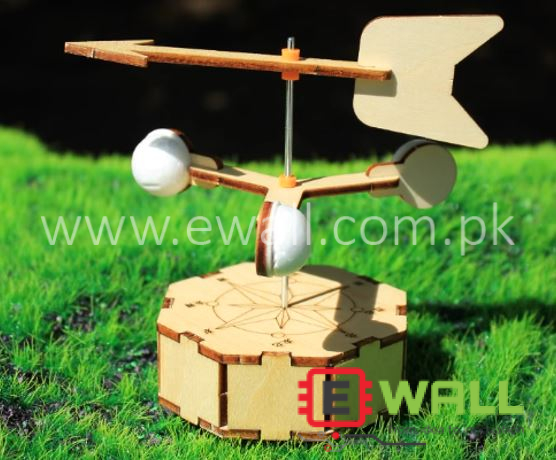 DIY Educational Small Weather Vane Wooden Model Kit _ STEM Science Wind Direction Learning Toy for Kids