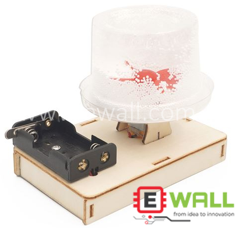 DIY Educational Electric Flying Snow Wooden Model Kit _ STEM Science Physics Learning Toy for Kids and Students