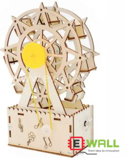 DIY Educational Musical Ferris Wheel Wooden Model Kit _ STEM Science Learning Toy for Kids and Students