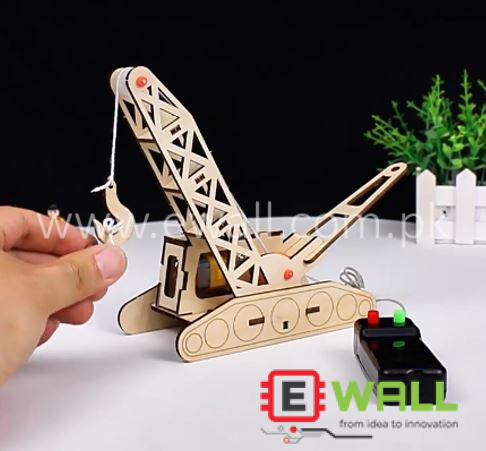 DIY Educational Remote Control Crane Wooden Model Kit _ STEM Science Engineering Learning Toy for Primary School Kids