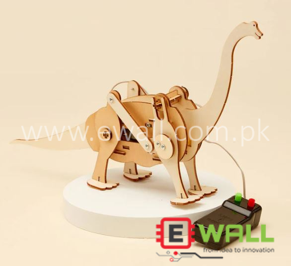 DIY Educational Robotic Brachiosaurus Wooden Model Kit _ STEM Science Dinosaur Learning Toy for Kids and Students