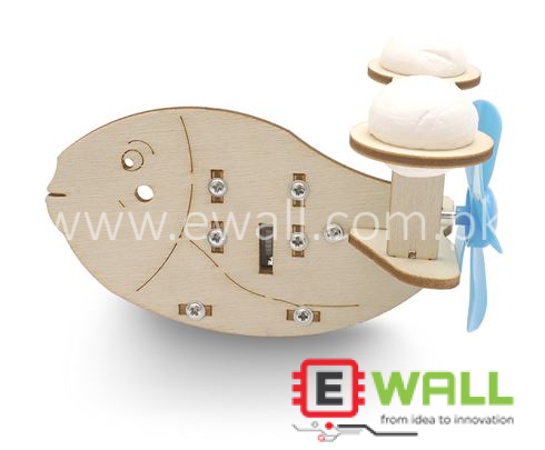 DIY Educational Bionic Fish Wooden Model Kit _ STEM Science Robotics Learning Toy for Kids and Students