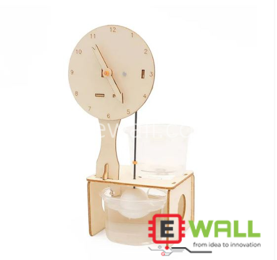 DIY Educational Water Drop Clock Wooden Model Kit _ STEM Science Learning Toy for Kids and Students School Project