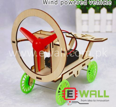 DIY Educational Electric Wind Powered Car Wooden Model Kit _ STEM Science Energy Learning Toy for Kids and Students