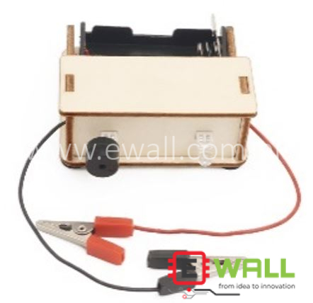 DIY Educational Conductive Material Detector Wooden Model Kit _ STEM Science Electronics Learning Toy for Kids and Students