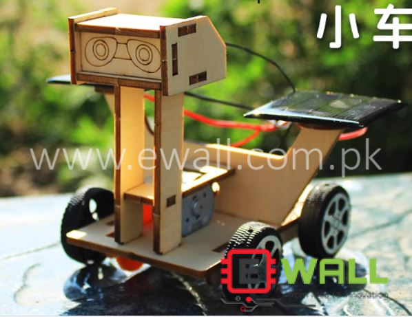 DIY Educational Solar Moon Rover Car Wooden Model Kit _ STEM Science Space Exploration Learning Toy for Kids and Students