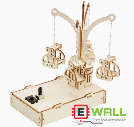 DIY Educational Rotating Flying Chair Wooden Model Kit _ STEM Science Engineering Learning Toy for Kids and Students