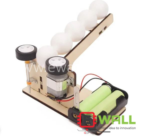 DIY Educational Automatic Ball Machine Wooden Model Kit _ STEM Science Engineering Learning Toy for Kids and Students