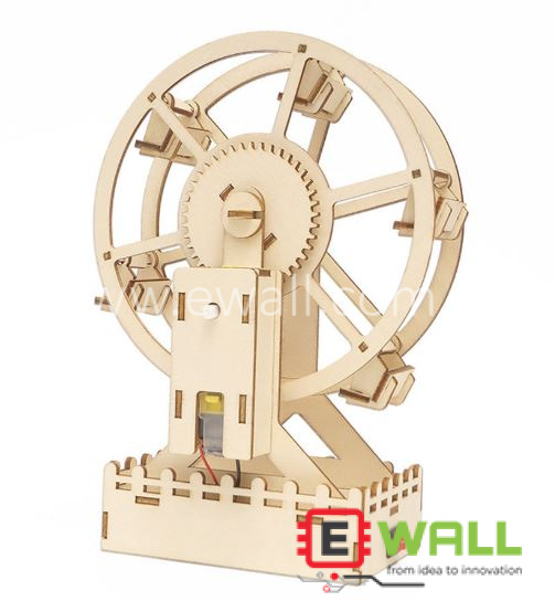 DIY Educational Ferris Wheel Wooden Model Kit _ STEM Science Engineering Learning Toy for Kids and Students