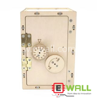 DIY Educational Mechanical Lock Box Wooden Model Kit _ STEM Science Engineering Learning Toy for Kids and Students