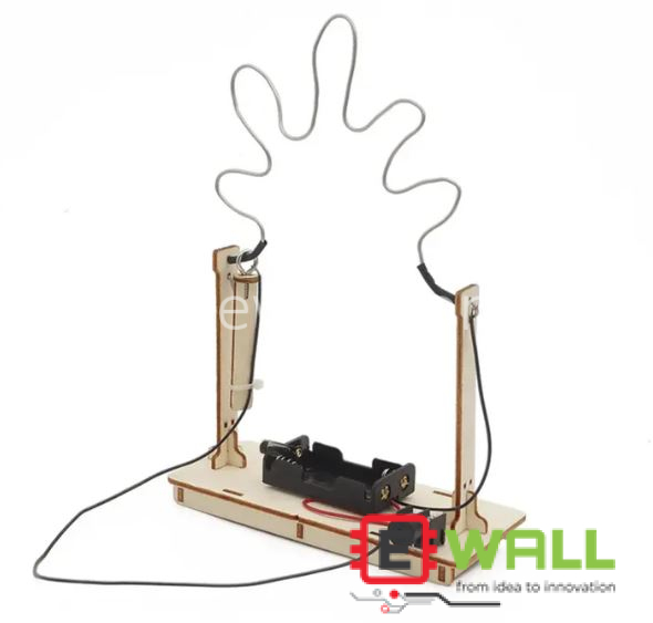 DIY Educational Buzz Wire Game Wooden Model Kit _ STEM Science Electronics Learning Toy for Kids and Students