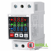 220V 63A AC Breaker ZS4-VAKW Tri Display Over Under Voltage Current Energy Meter with Self Reset Protection Breaker