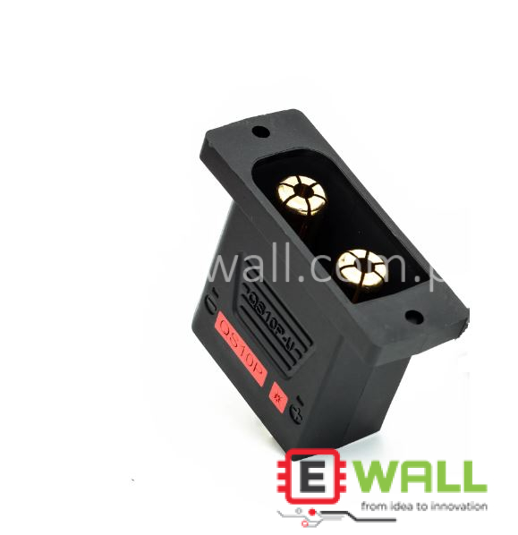 210A High Current Anti spark Connector _ (Male Panal Mount) QS10P-U Black Application for Remote Control Toys Drone RV E-Bike Battery Charger etc