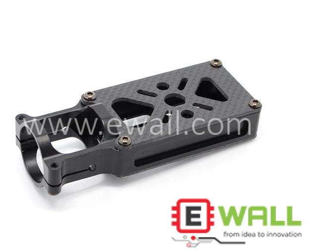 D25 Aluminium Carbon Fiber Motor Mount Black Lightweight UAV Drone Motor Base for 25mm Boom Tube